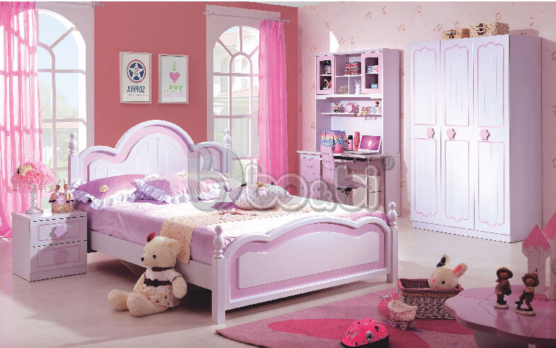 Bộ phòng ngủ màu hồng ngọt ngào BB BABYE816-1